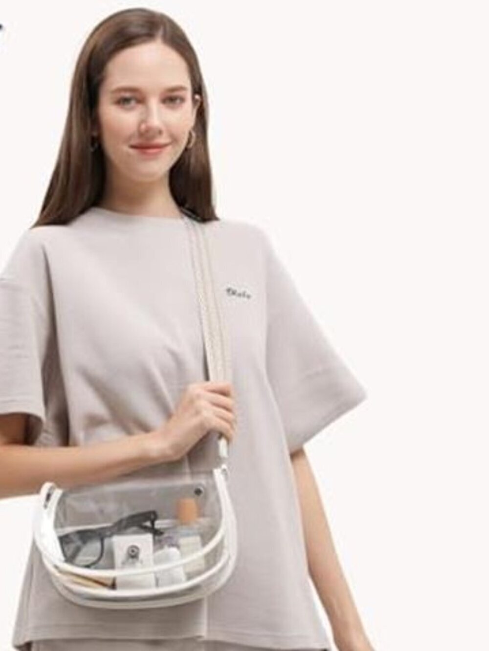 Clear Stadium Approved Crossbody Bag for Women with Adjustable Strap